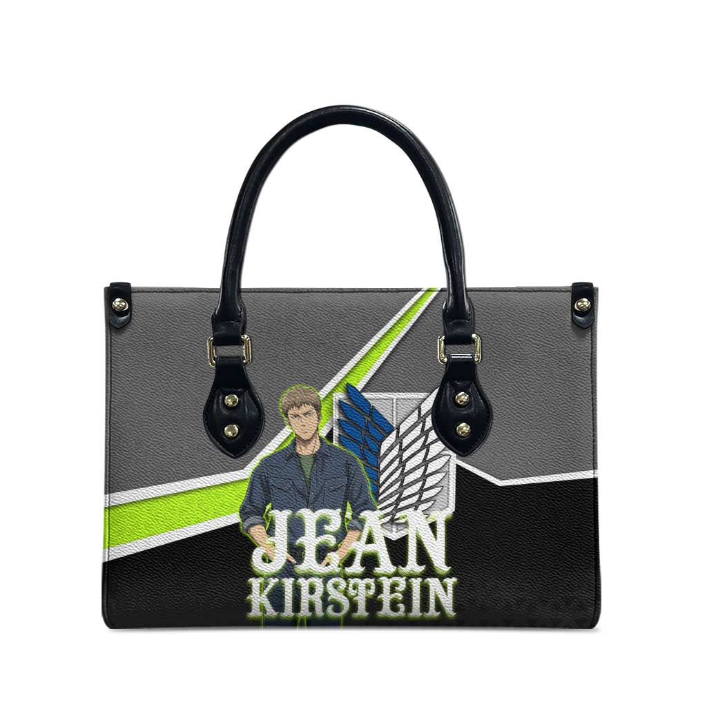 Jean Kirstein Attack on Titan Leather Bag Anime Denim Utility Style