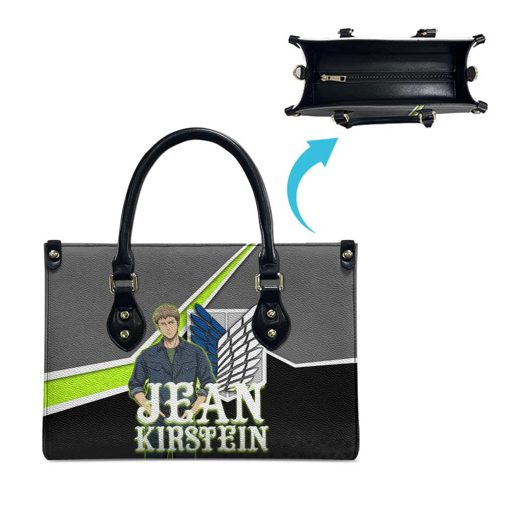 Jean Kirstein Attack on Titan Leather Bag Anime Denim Utility Style