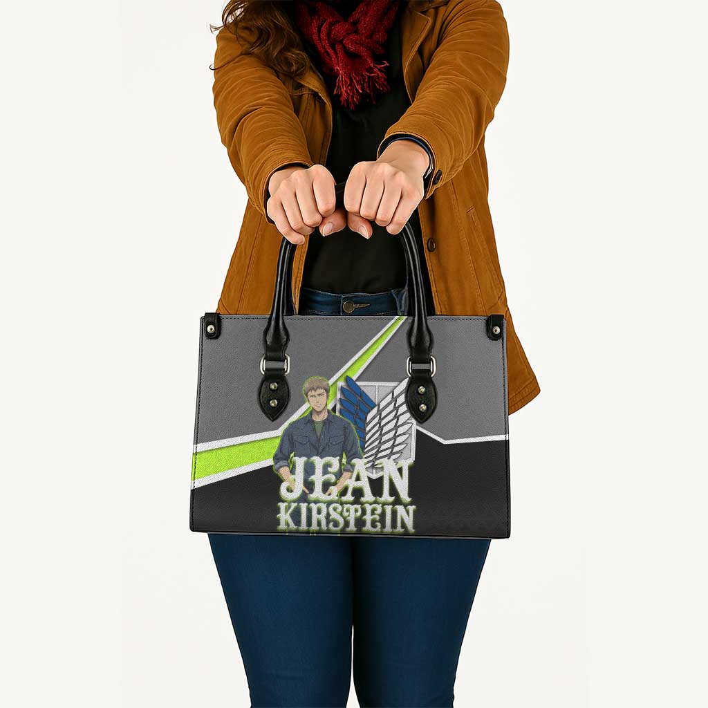 Jean Kirstein Attack on Titan Leather Bag Anime Denim Utility Style