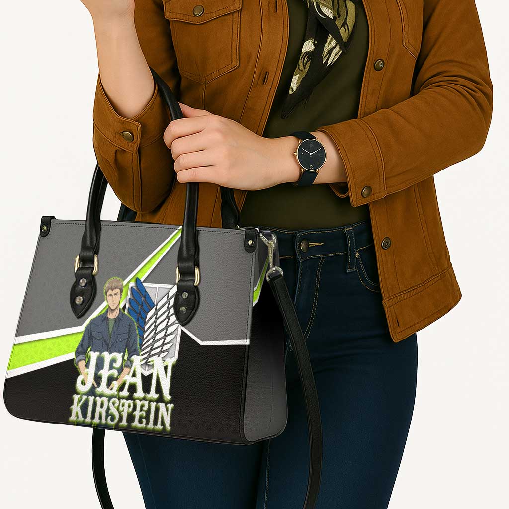 Jean Kirstein Attack on Titan Leather Bag Anime Denim Utility Style