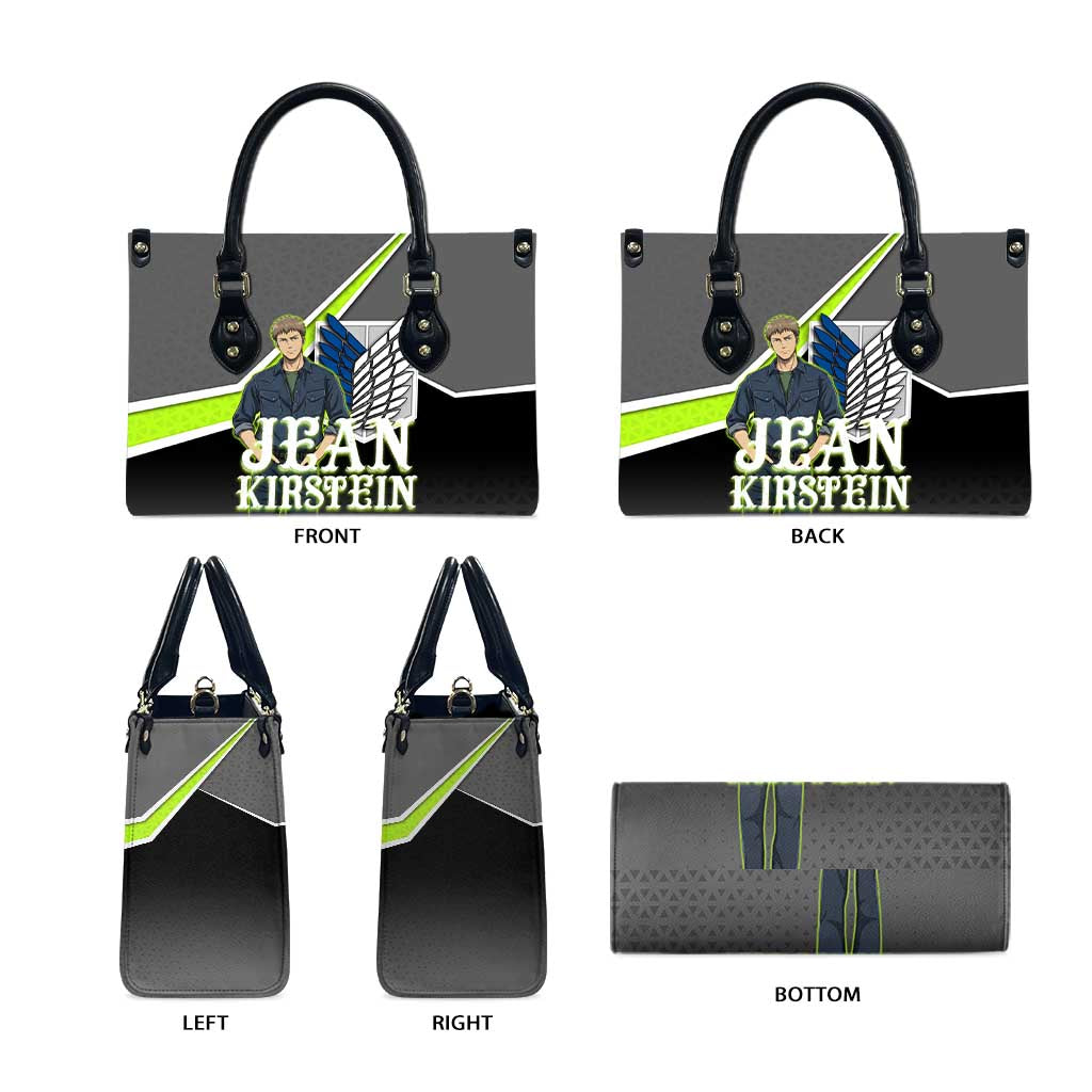 Jean Kirstein Attack on Titan Leather Bag Anime Denim Utility Style