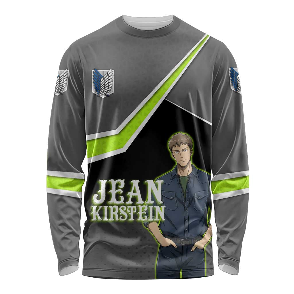 Jean Kirstein Attack on Titan Long Sleeve Shirt Anime Denim Utility Style