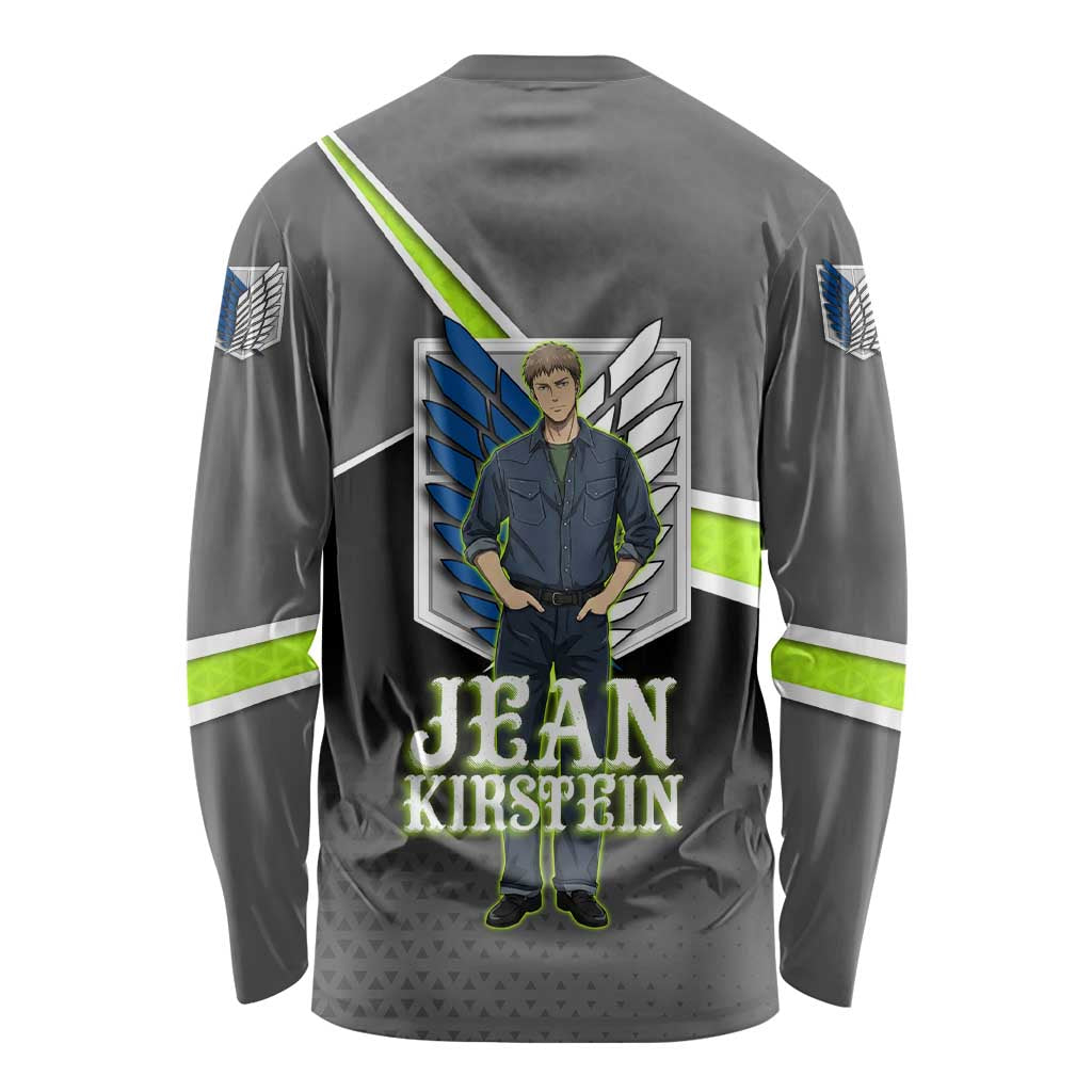 Jean Kirstein Attack on Titan Long Sleeve Shirt Anime Denim Utility Style
