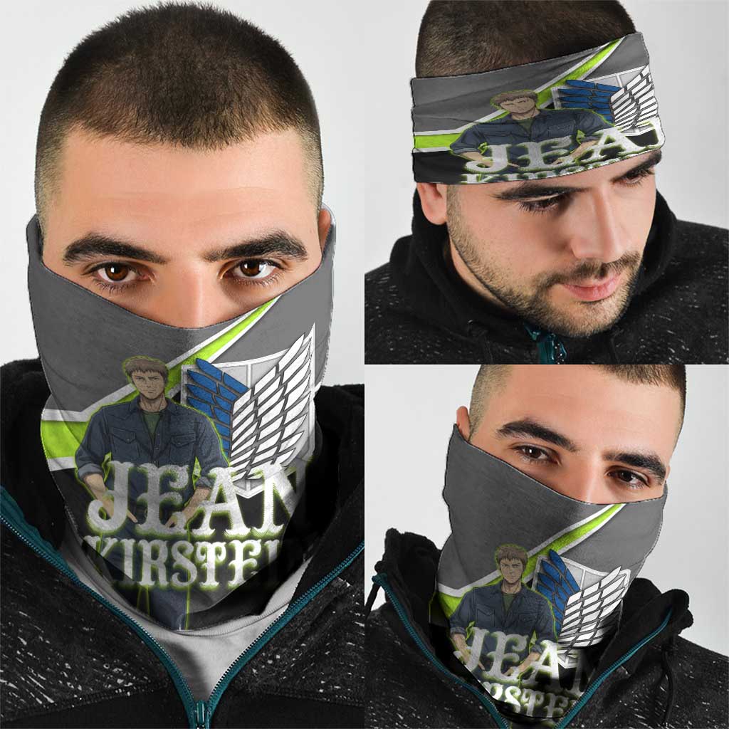Jean Kirstein Attack on Titan Neck Gaiter Anime Denim Utility Style