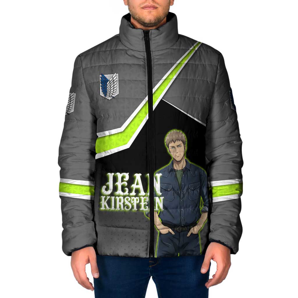 Jean Kirstein Attack on Titan Padded Jacket Anime Denim Utility Style