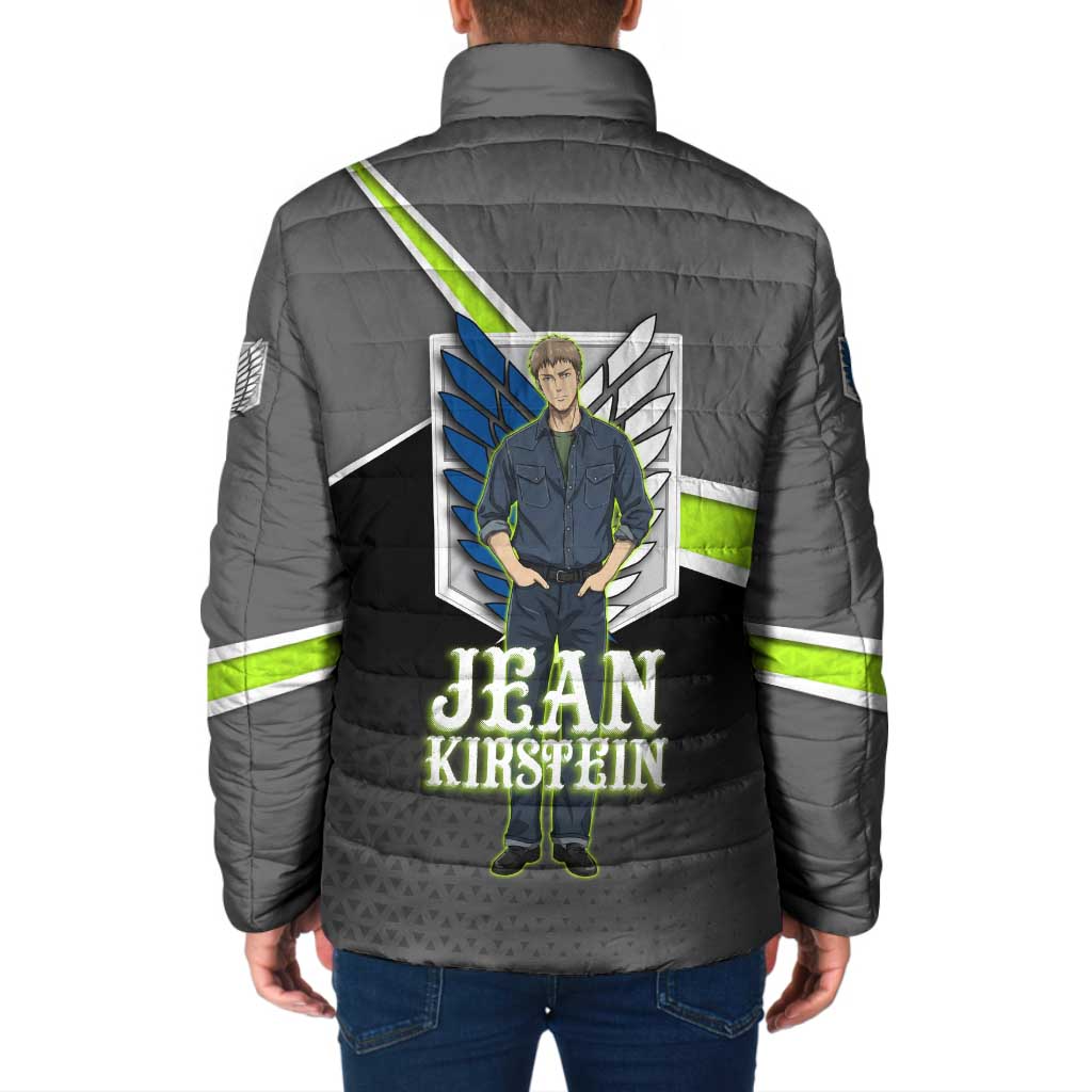 Jean Kirstein Attack on Titan Padded Jacket Anime Denim Utility Style