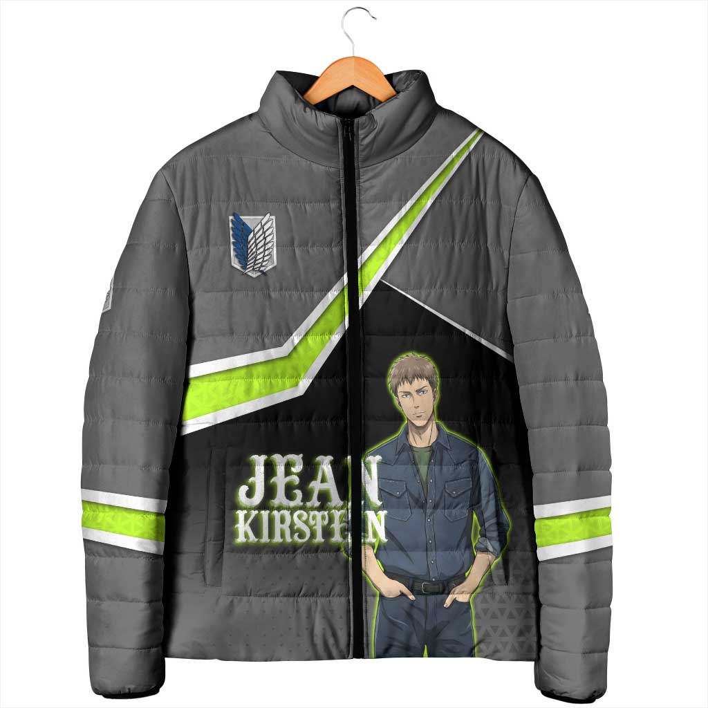 Jean Kirstein Attack on Titan Padded Jacket Anime Denim Utility Style