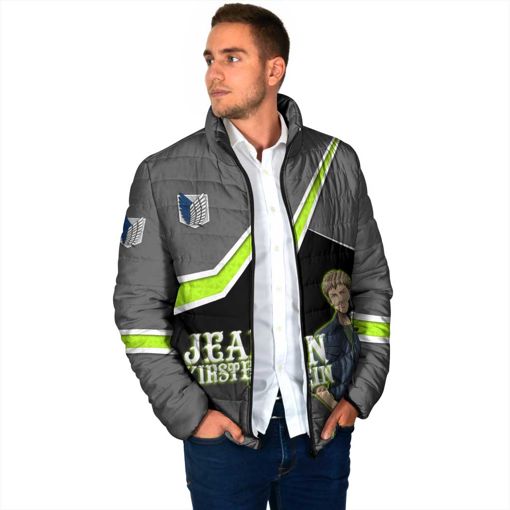Jean Kirstein Attack on Titan Padded Jacket Anime Denim Utility Style