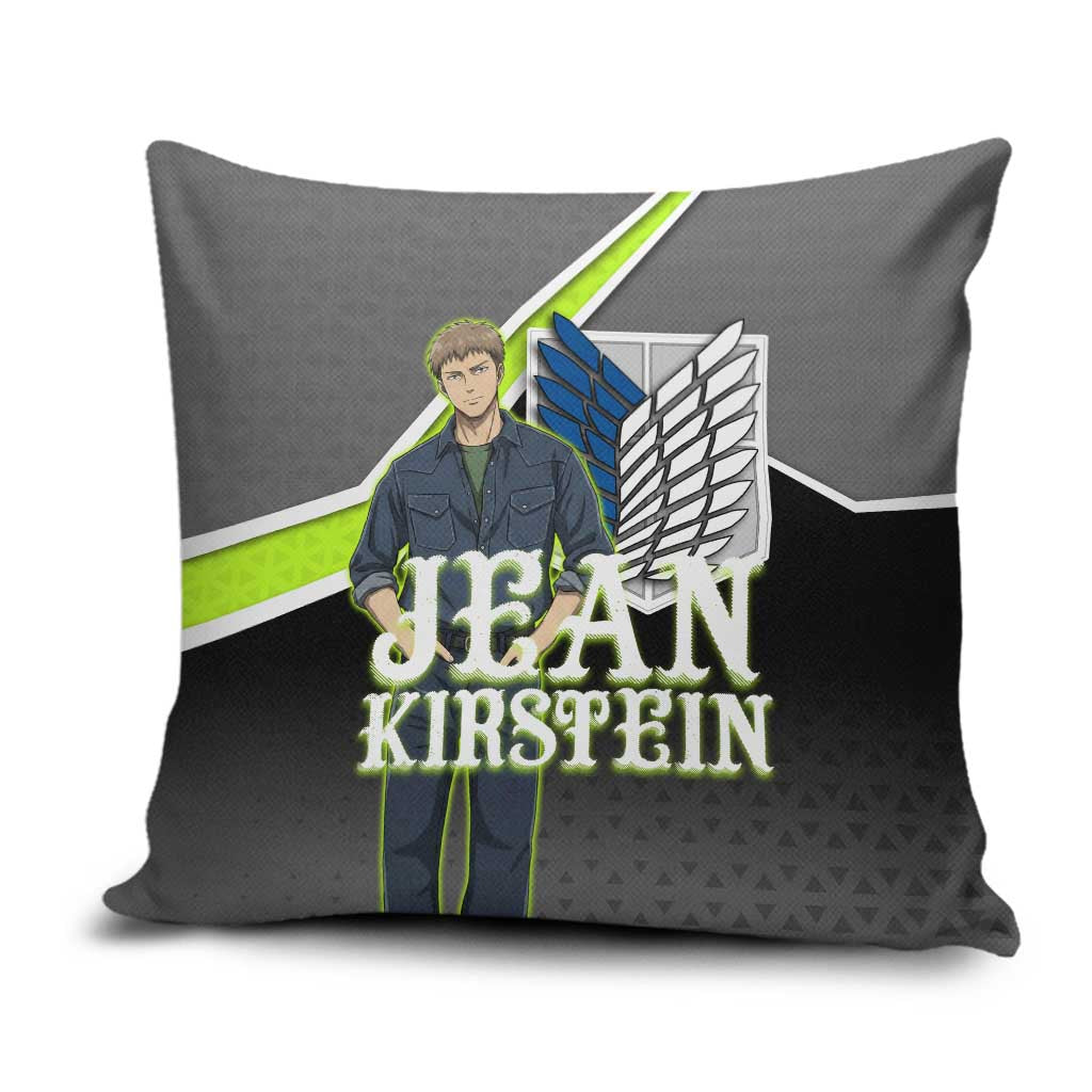 Jean Kirstein Attack on Titan Pillow Cover Anime Denim Utility Style
