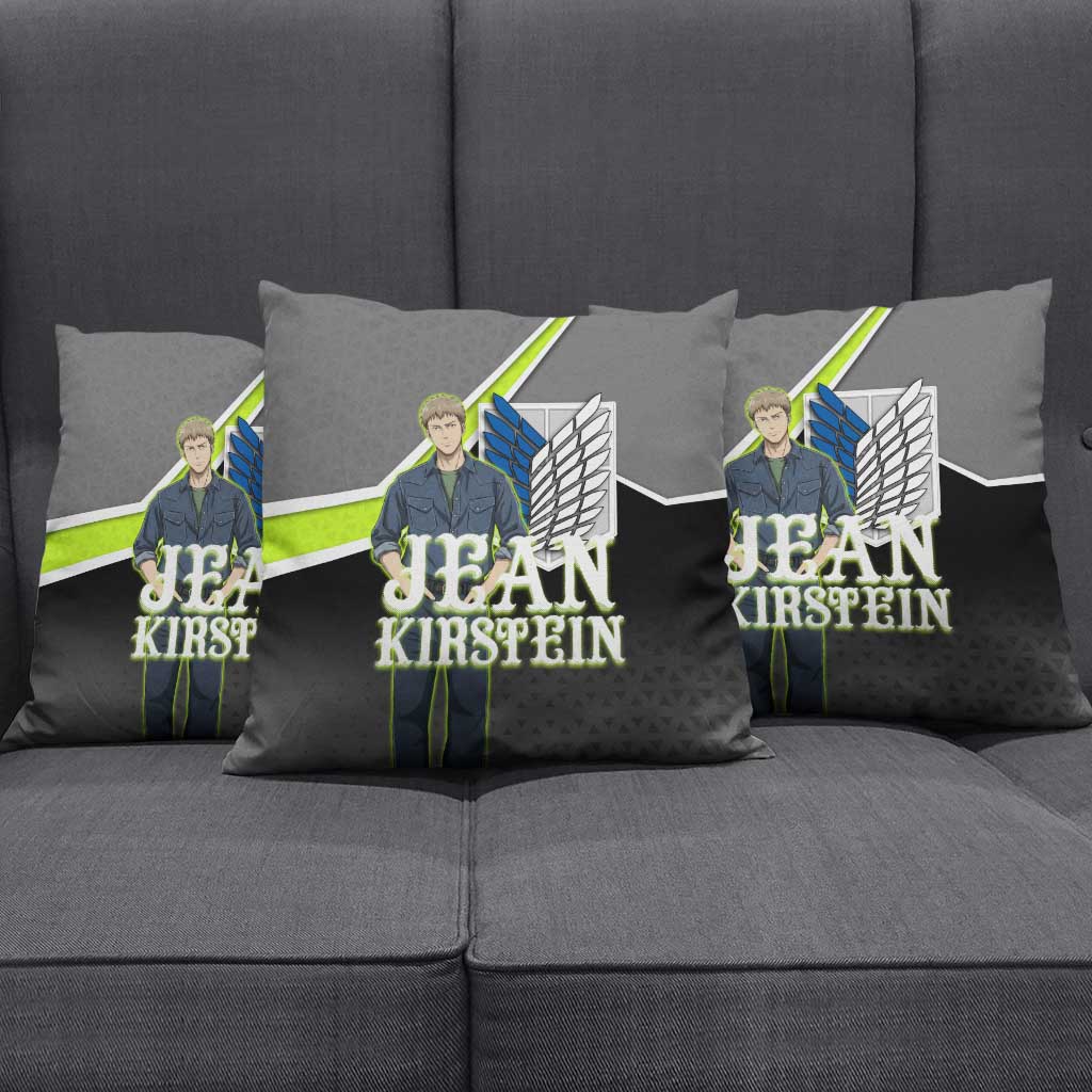 Jean Kirstein Attack on Titan Pillow Cover Anime Denim Utility Style