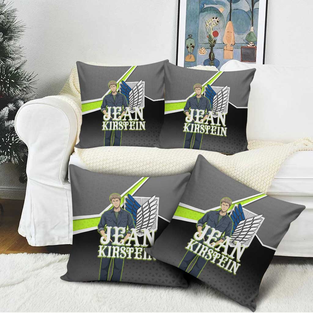 Jean Kirstein Attack on Titan Pillow Cover Anime Denim Utility Style