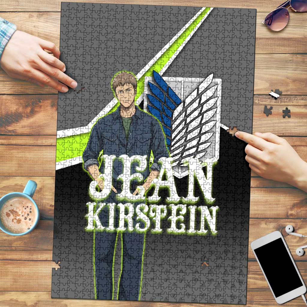 Jean Kirstein Attack on Titan Puzzle Anime Denim Utility Style