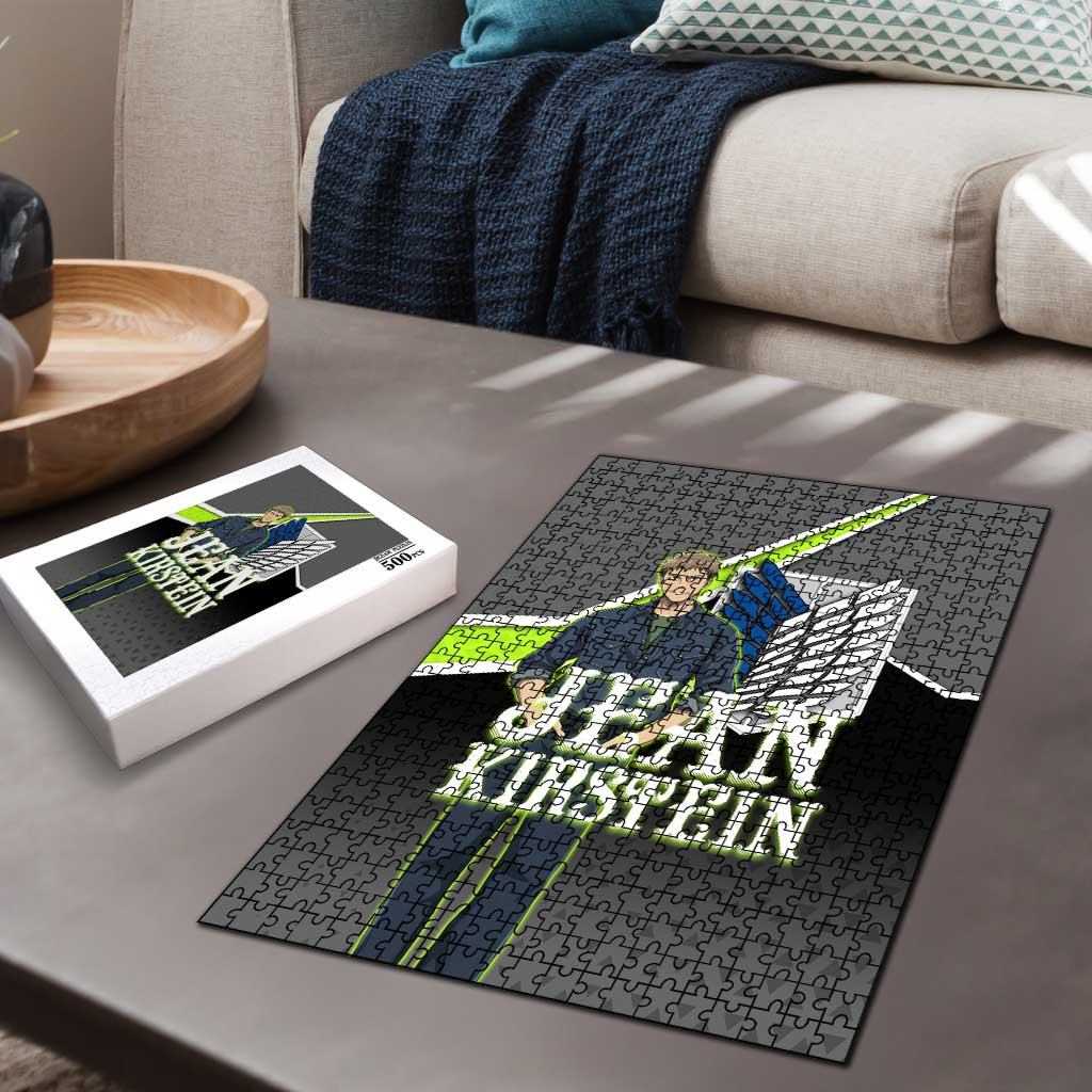 Jean Kirstein Attack on Titan Puzzle Anime Denim Utility Style