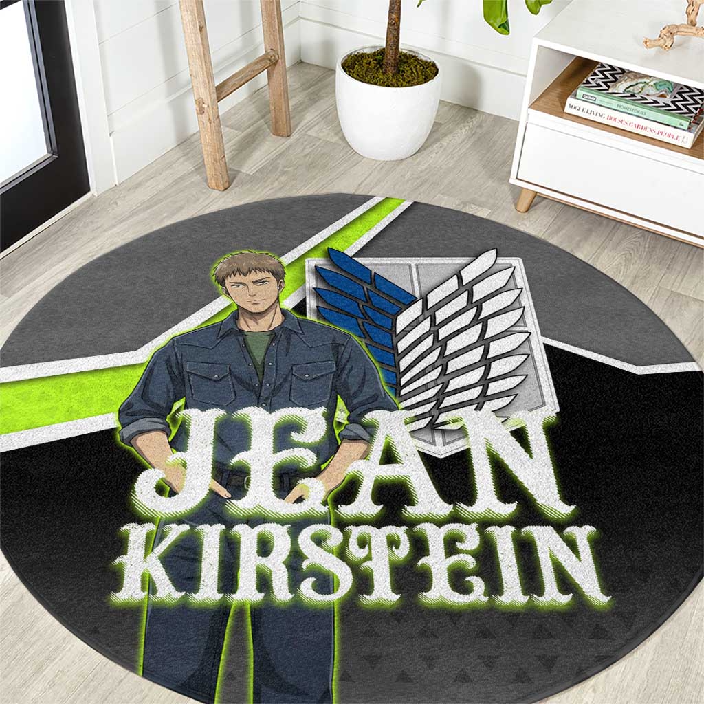 Jean Kirstein Attack on Titan Round Carpet Anime Denim Utility Style
