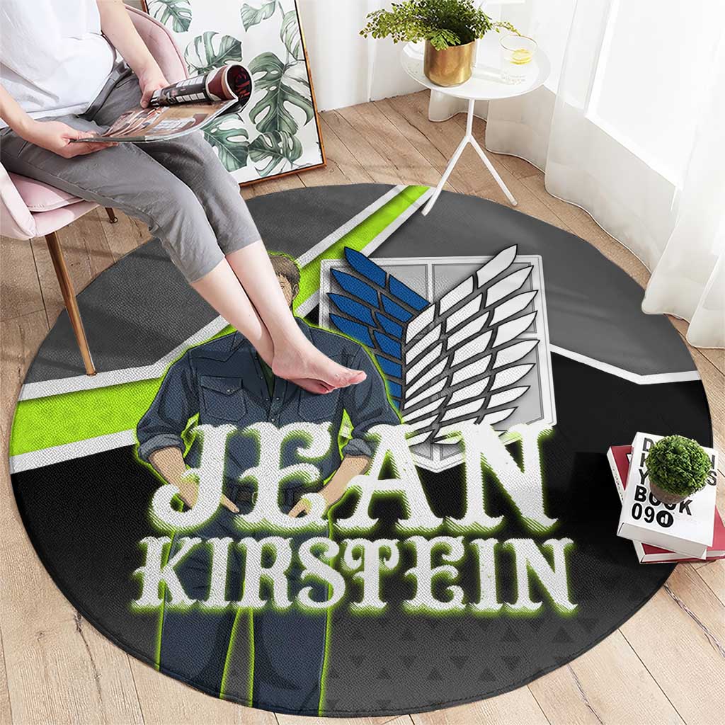 Jean Kirstein Attack on Titan Round Carpet Anime Denim Utility Style