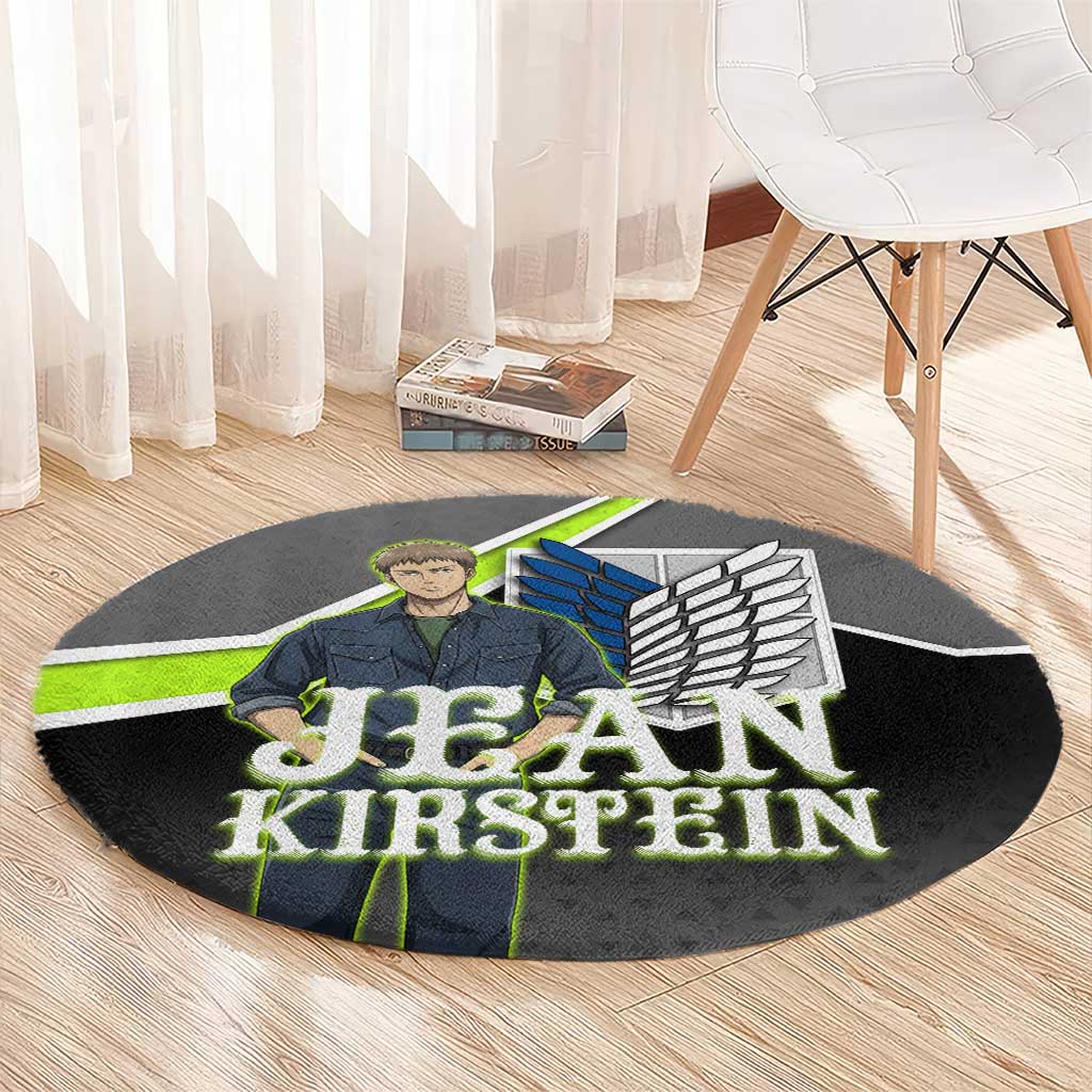 Jean Kirstein Attack on Titan Round Carpet Anime Denim Utility Style