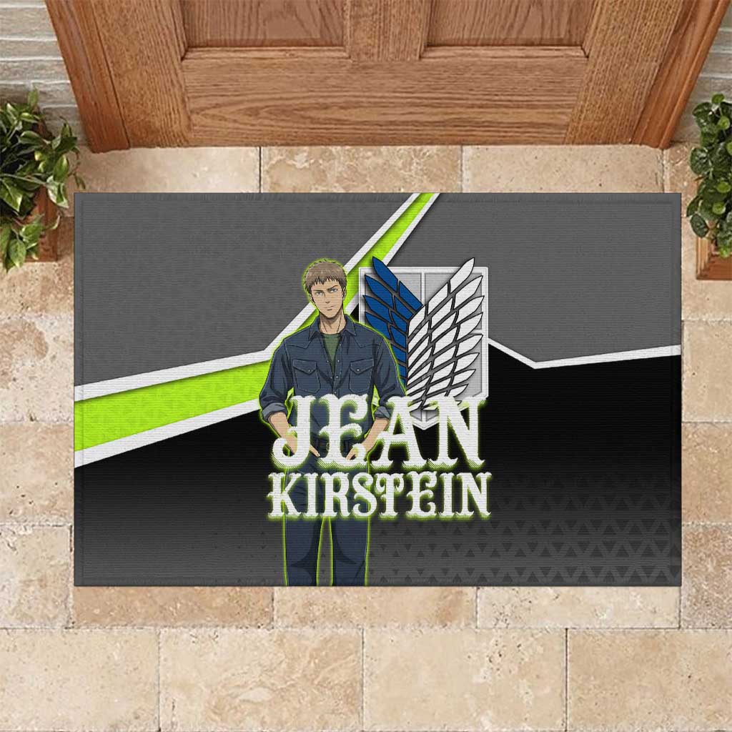 Jean Kirstein Attack on Titan Rubber Doormat Anime Denim Utility Style