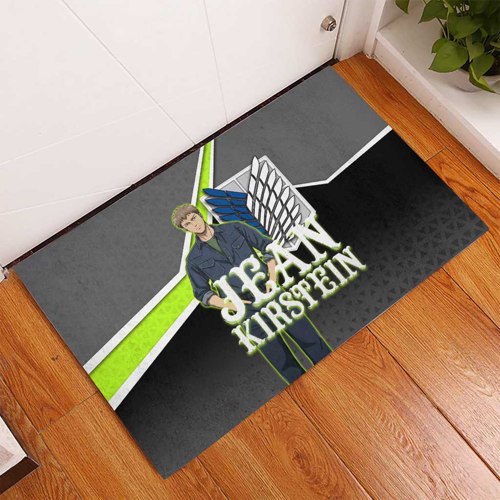 Jean Kirstein Attack on Titan Rubber Doormat Anime Denim Utility Style