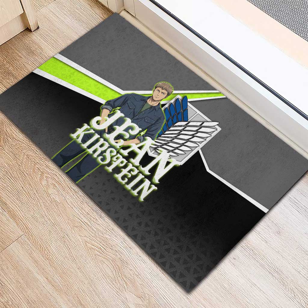 Jean Kirstein Attack on Titan Rubber Doormat Anime Denim Utility Style