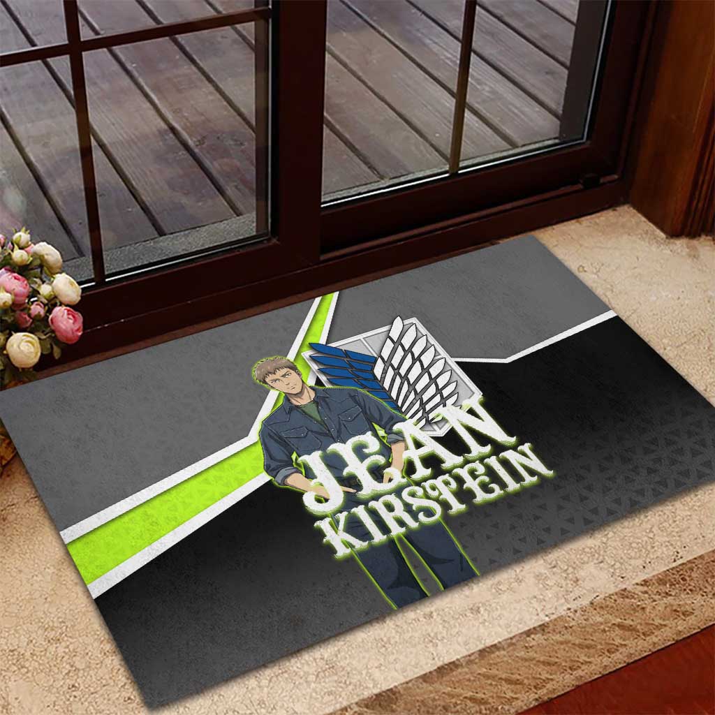 Jean Kirstein Attack on Titan Rubber Doormat Anime Denim Utility Style