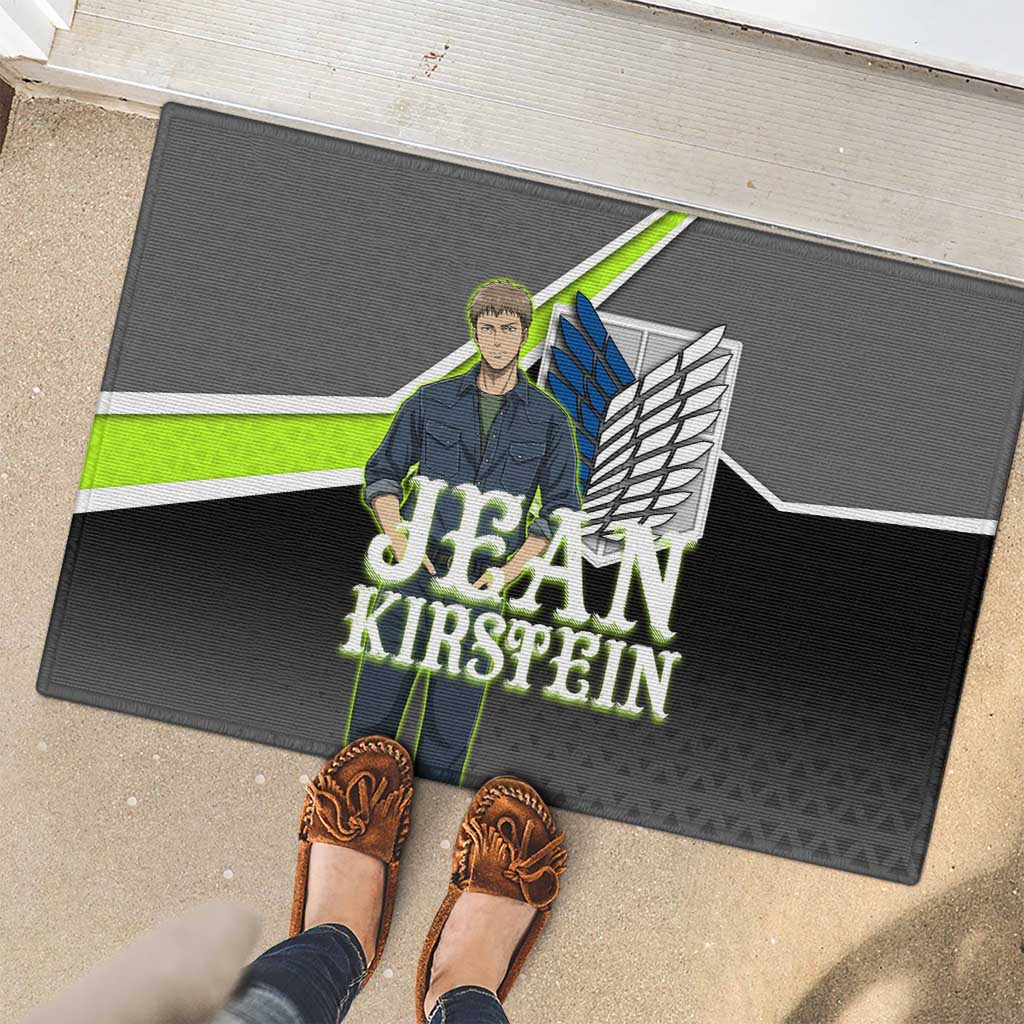 Jean Kirstein Attack on Titan Rubber Doormat Anime Denim Utility Style