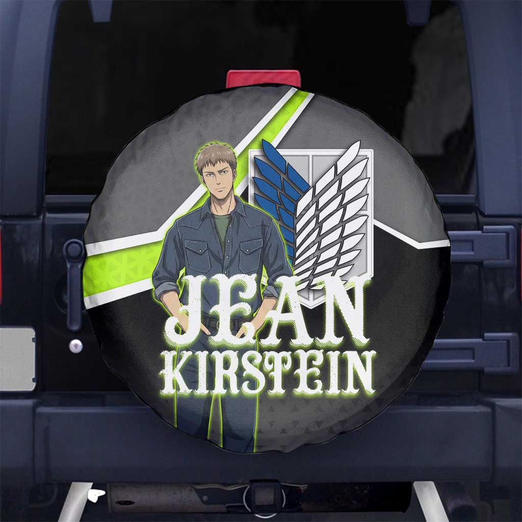 Jean Kirstein Attack on Titan Spare Tire Cover Anime Denim Utility Style