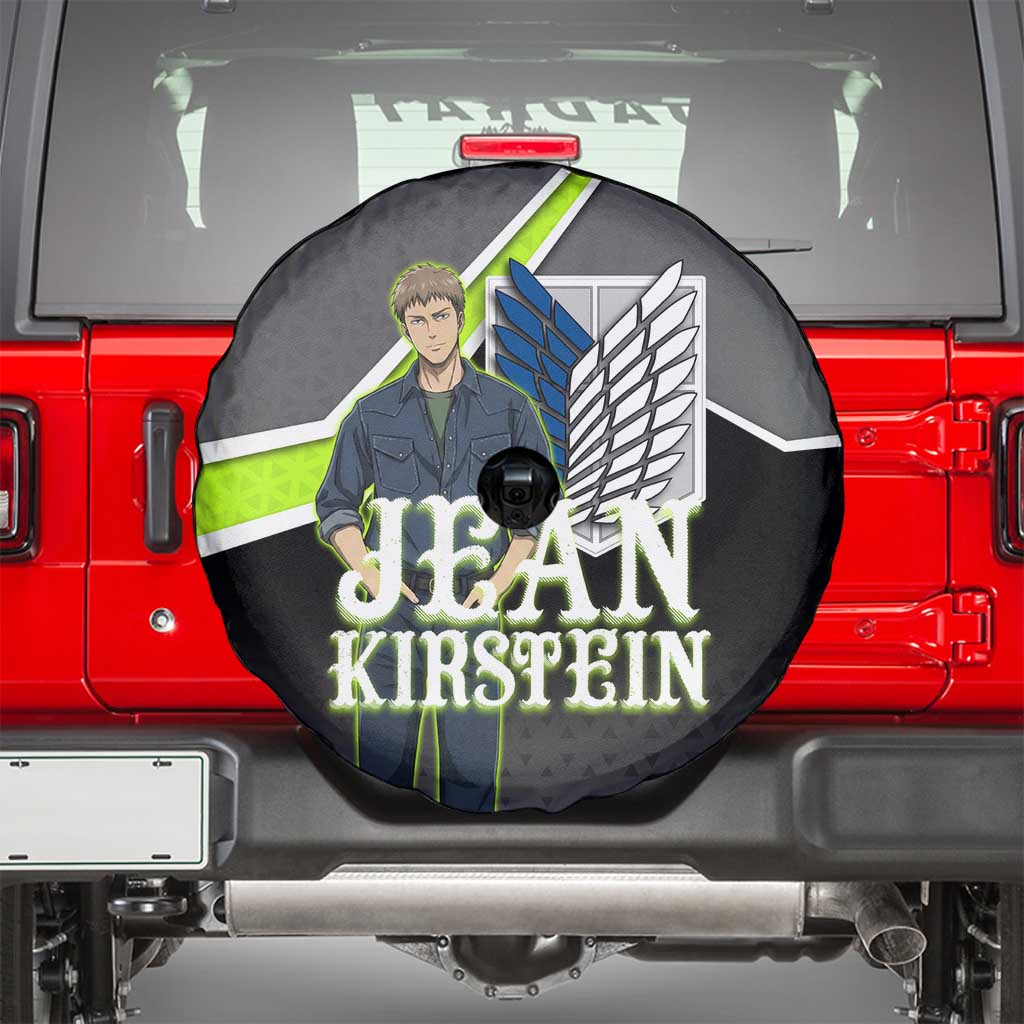 Jean Kirstein Attack on Titan Spare Tire Cover Anime Denim Utility Style