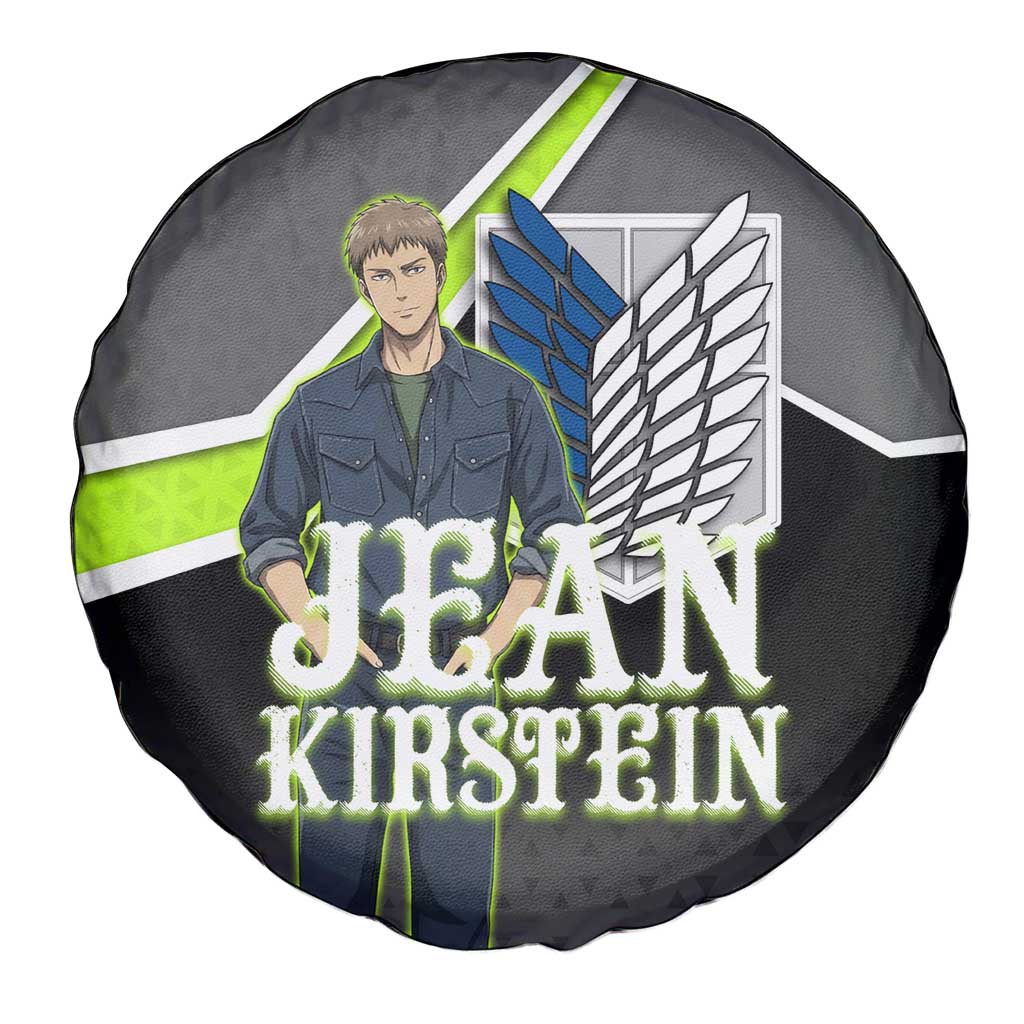 Jean Kirstein Attack on Titan Spare Tire Cover Anime Denim Utility Style