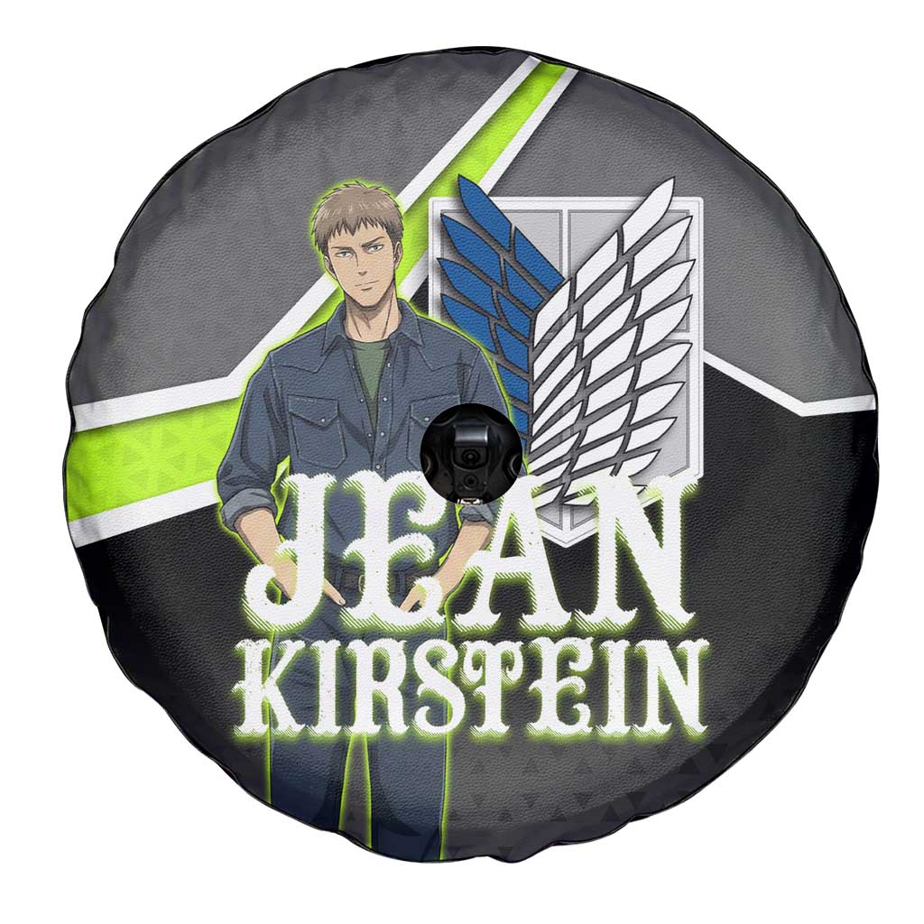 Jean Kirstein Attack on Titan Spare Tire Cover Anime Denim Utility Style