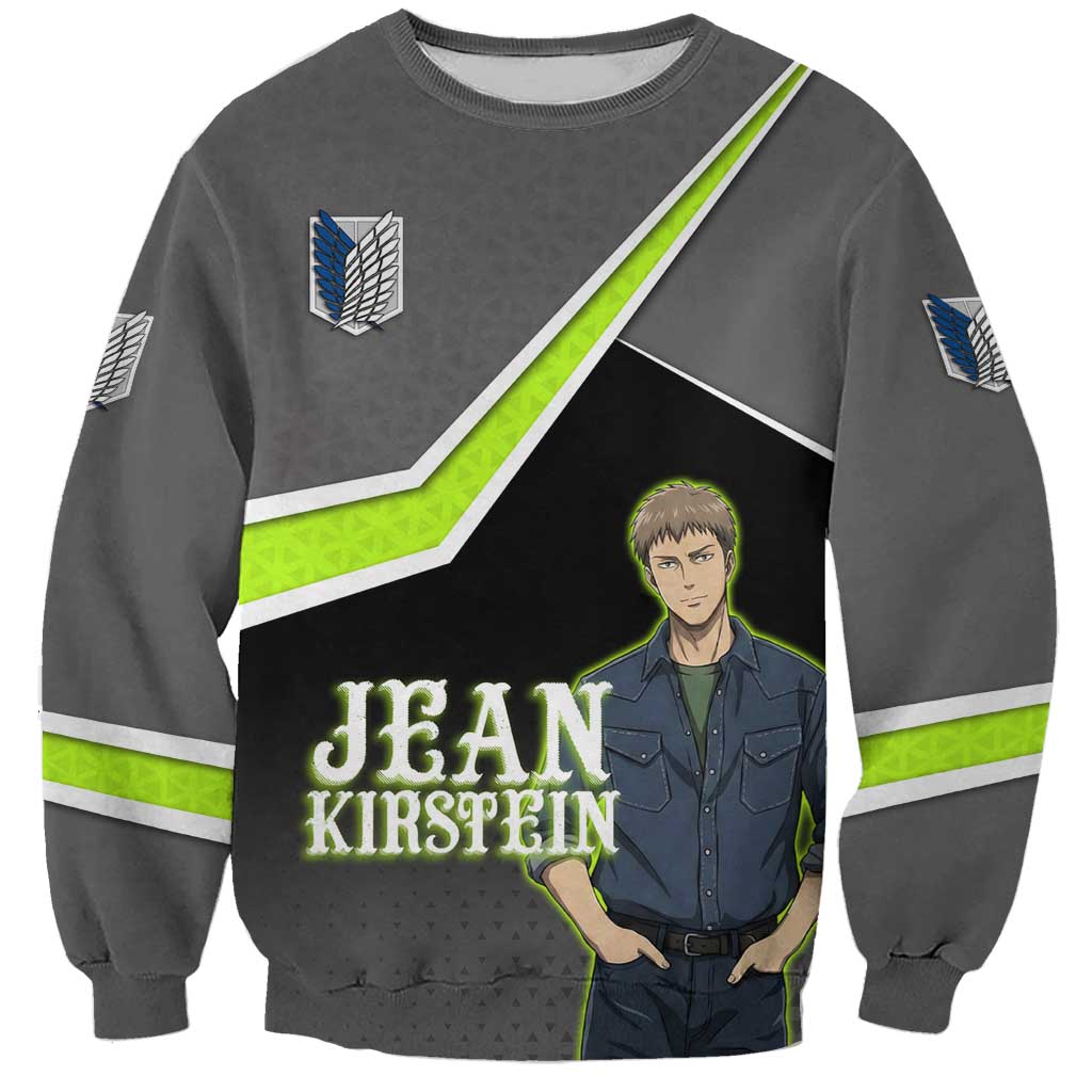 Jean Kirstein Attack on Titan Sweatshirt Anime Denim Utility Style