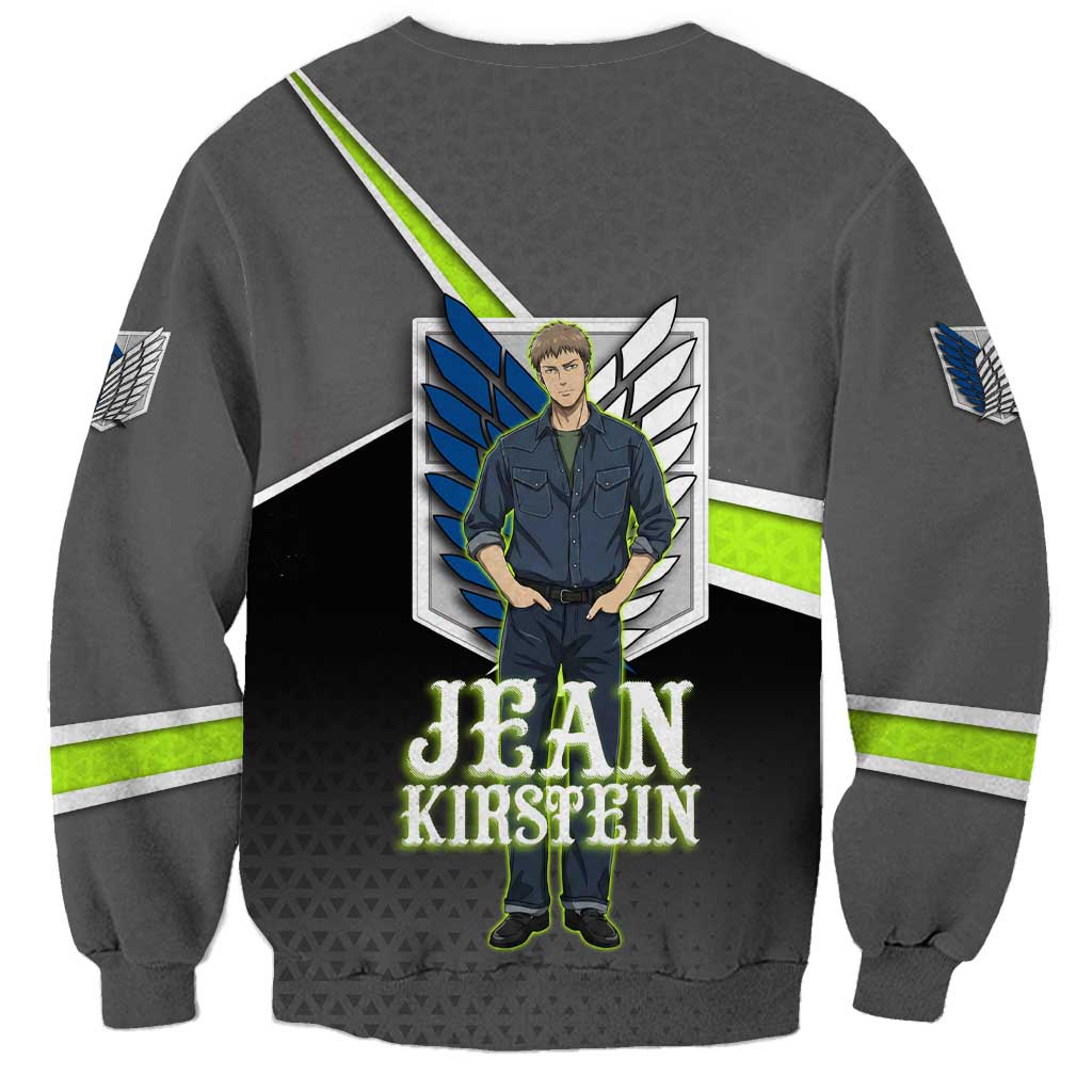 Jean Kirstein Attack on Titan Sweatshirt Anime Denim Utility Style
