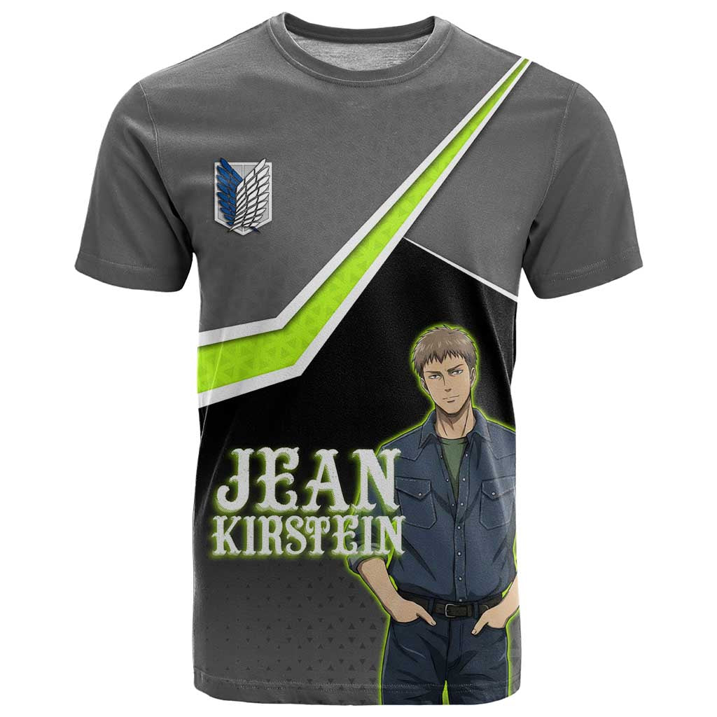 Jean Kirstein Attack on Titan T Shirt Anime Denim Utility Style