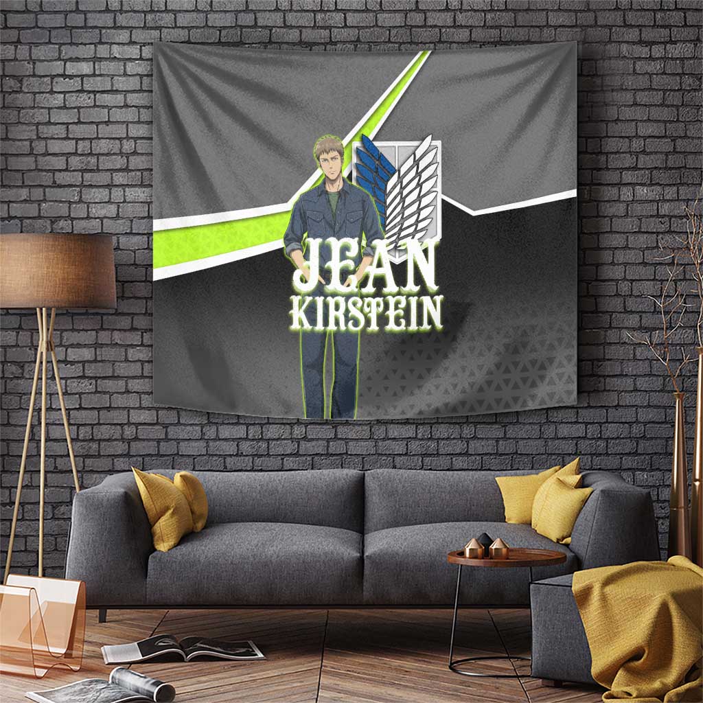 Jean Kirstein Attack on Titan Tapestry Anime Denim Utility Style