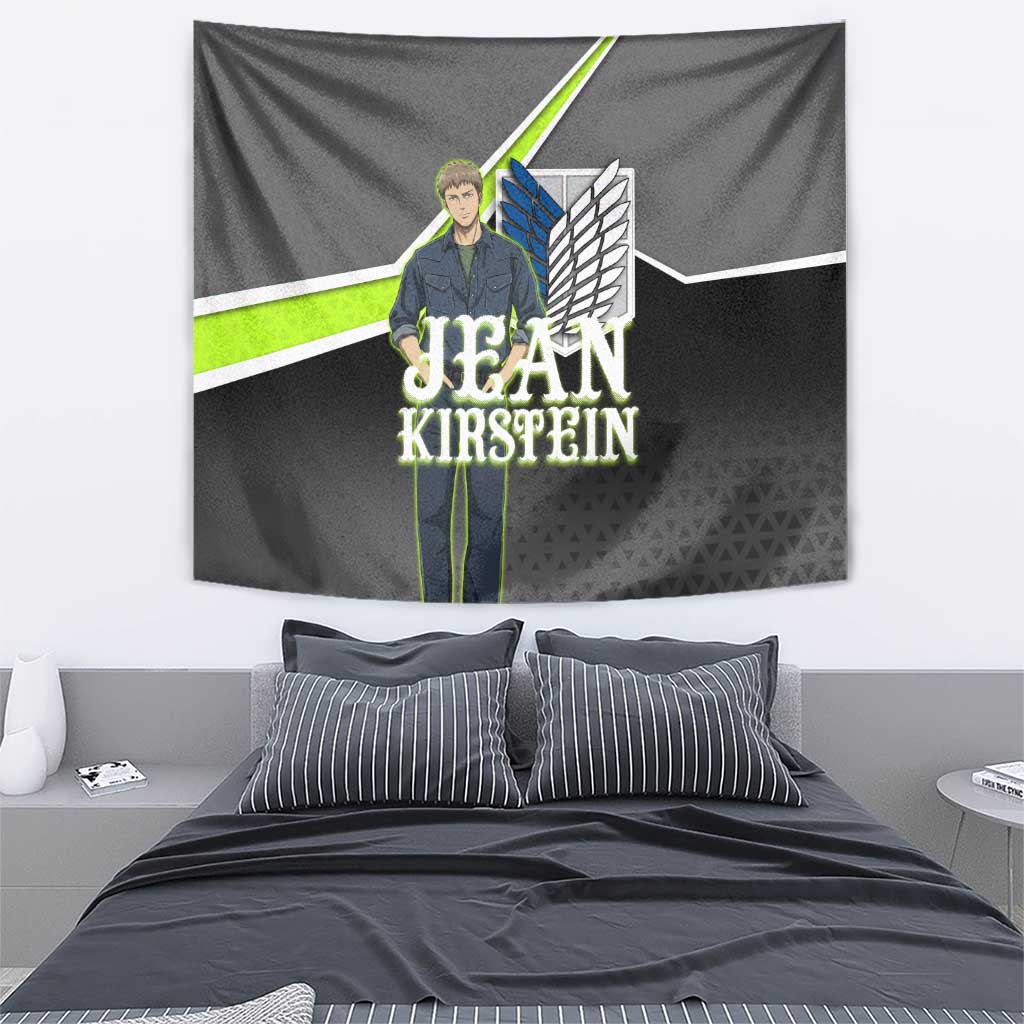 Jean Kirstein Attack on Titan Tapestry Anime Denim Utility Style