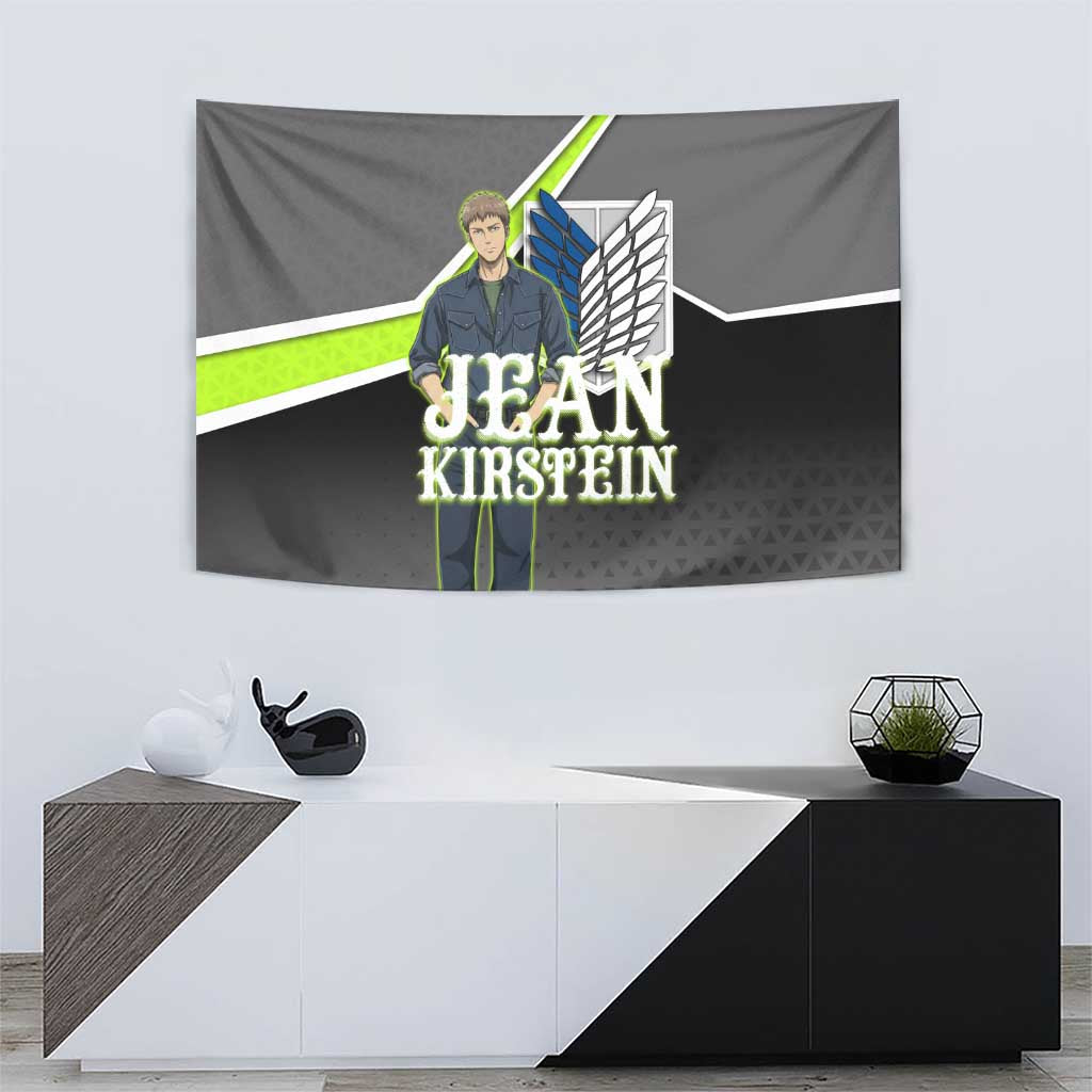 Jean Kirstein Attack on Titan Tapestry Anime Denim Utility Style
