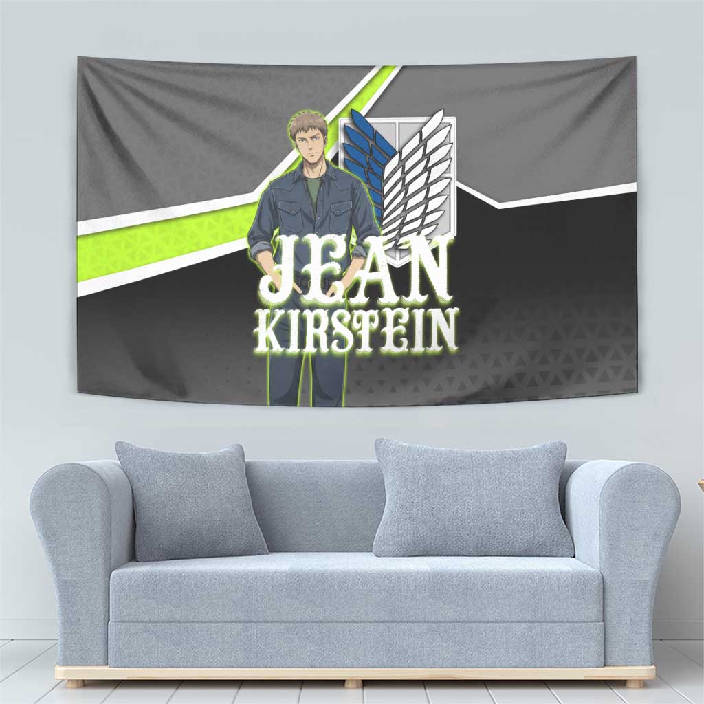Jean Kirstein Attack on Titan Tapestry Anime Denim Utility Style