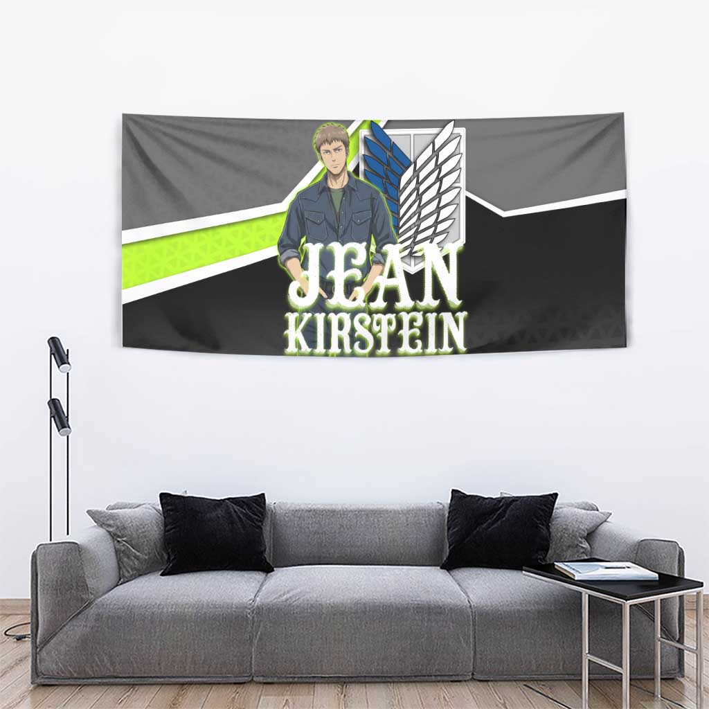 Jean Kirstein Attack on Titan Tapestry Anime Denim Utility Style