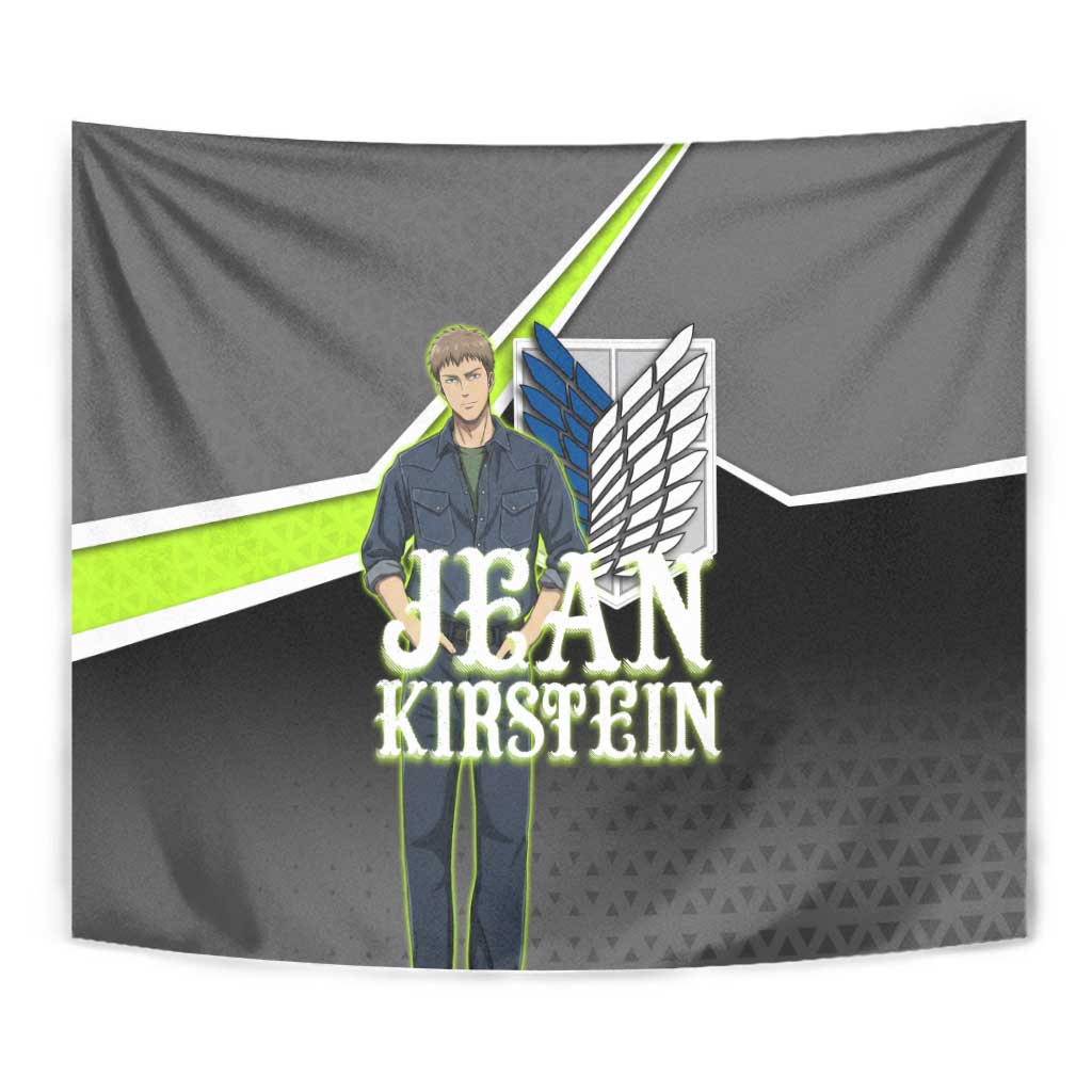 Jean Kirstein Attack on Titan Tapestry Anime Denim Utility Style