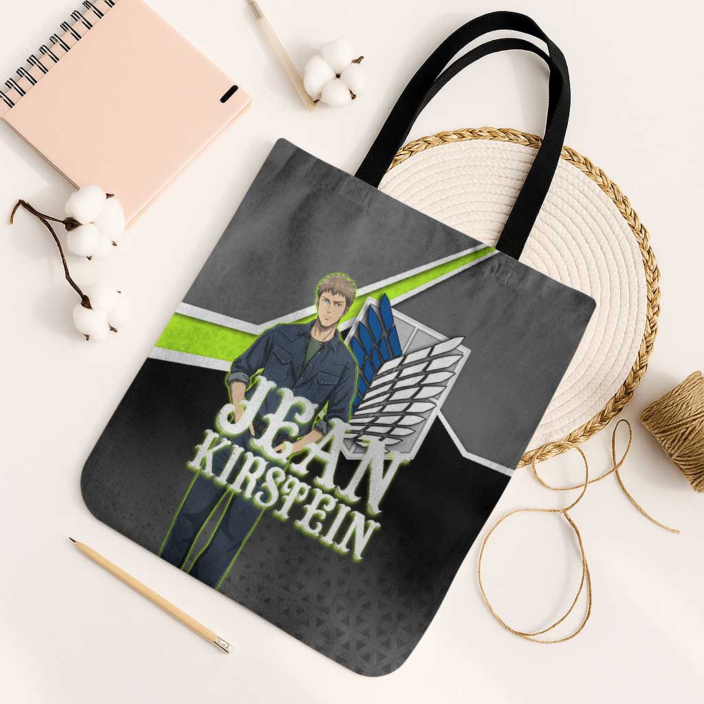 Jean Kirstein Attack on Titan Tote Bag Anime Denim Utility Style