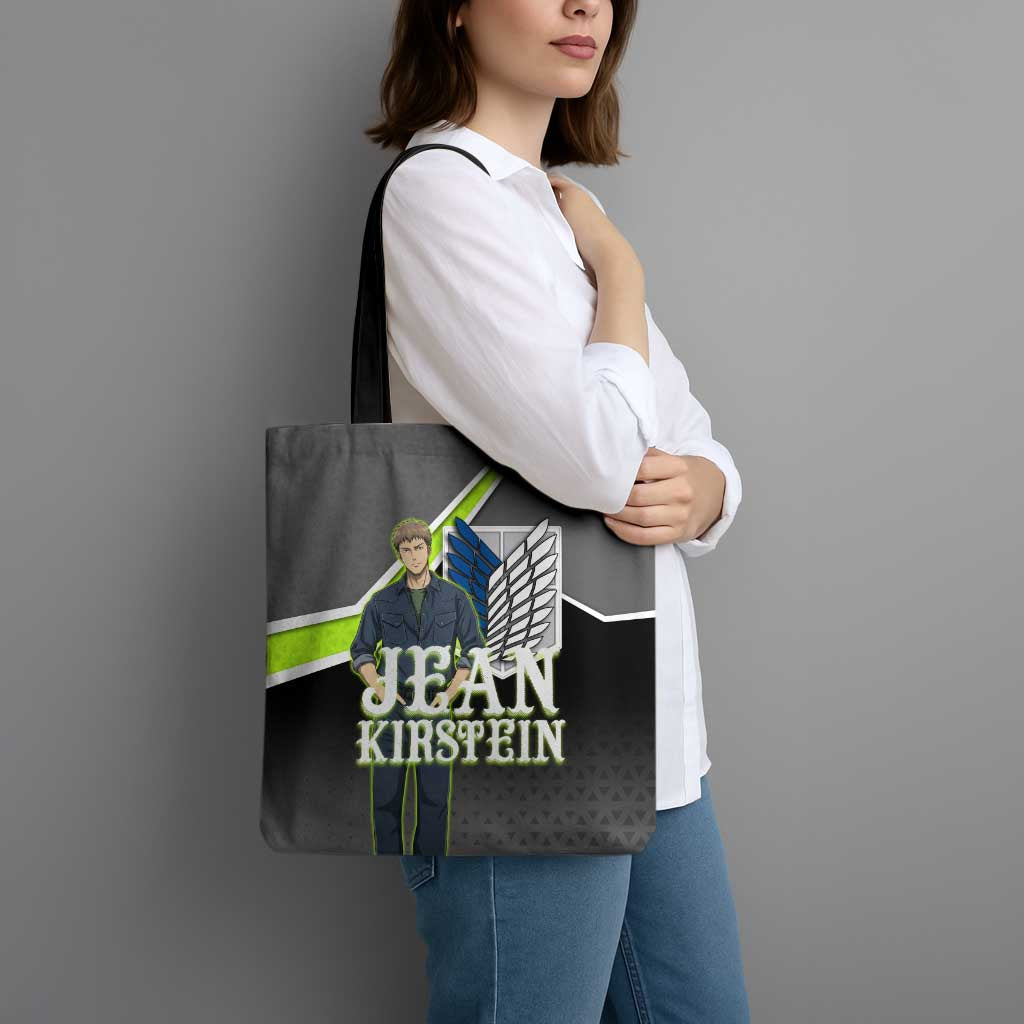 Jean Kirstein Attack on Titan Tote Bag Anime Denim Utility Style