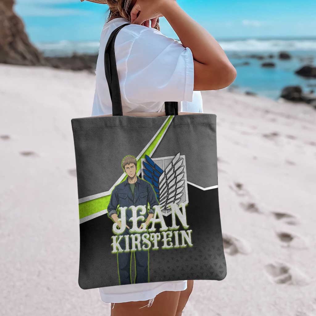 Jean Kirstein Attack on Titan Tote Bag Anime Denim Utility Style