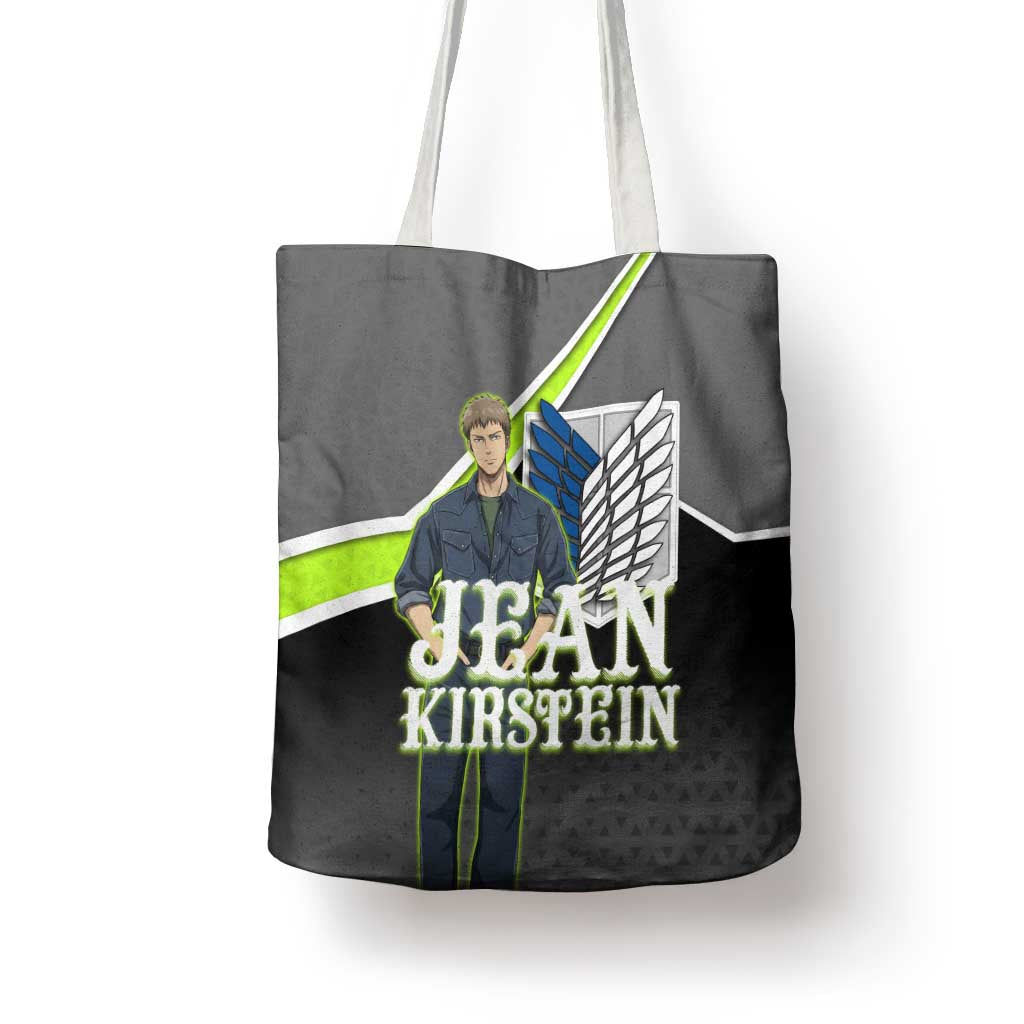 Jean Kirstein Attack on Titan Tote Bag Anime Denim Utility Style