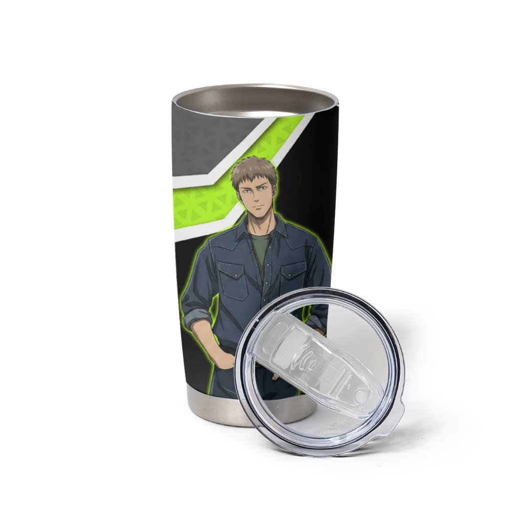 Jean Kirstein Attack on Titan Tumbler Cup Anime Denim Utility Style