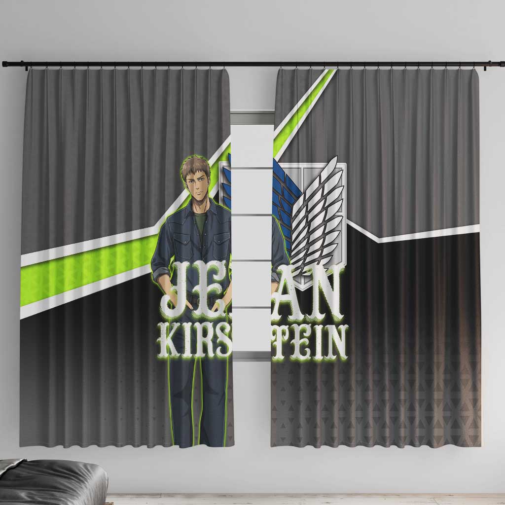 Jean Kirstein Attack on Titan Window Curtain Anime Denim Utility Style