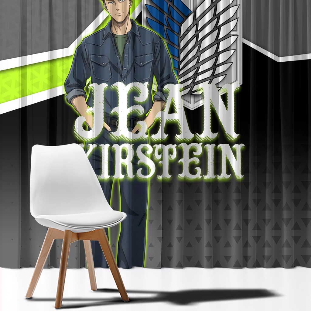 Jean Kirstein Attack on Titan Window Curtain Anime Denim Utility Style