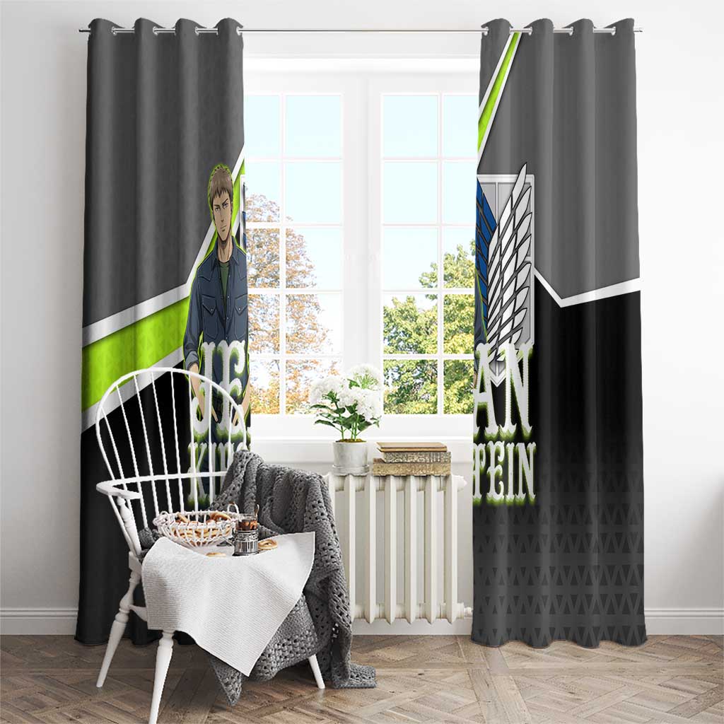 Jean Kirstein Attack on Titan Window Curtain Anime Denim Utility Style
