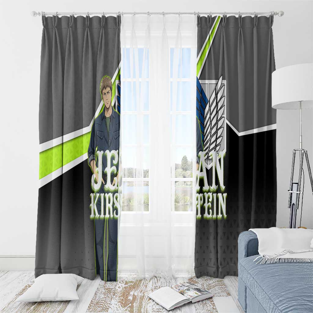 Jean Kirstein Attack on Titan Window Curtain Anime Denim Utility Style