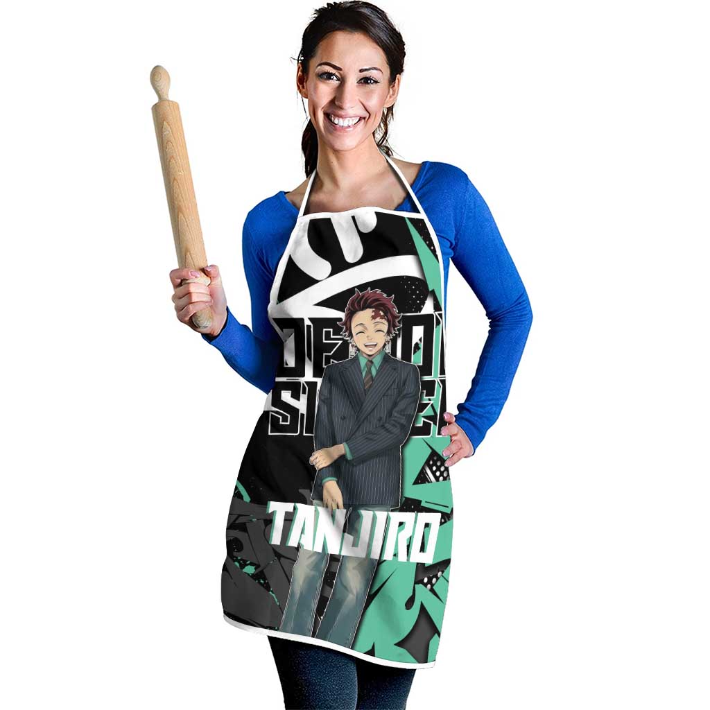 Kamado Tanjiro Demon Slayer Apron Black Graffiti Anime Graphic