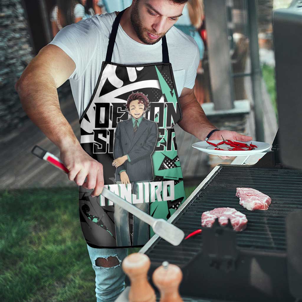 Kamado Tanjiro Demon Slayer Apron Black Graffiti Anime Graphic