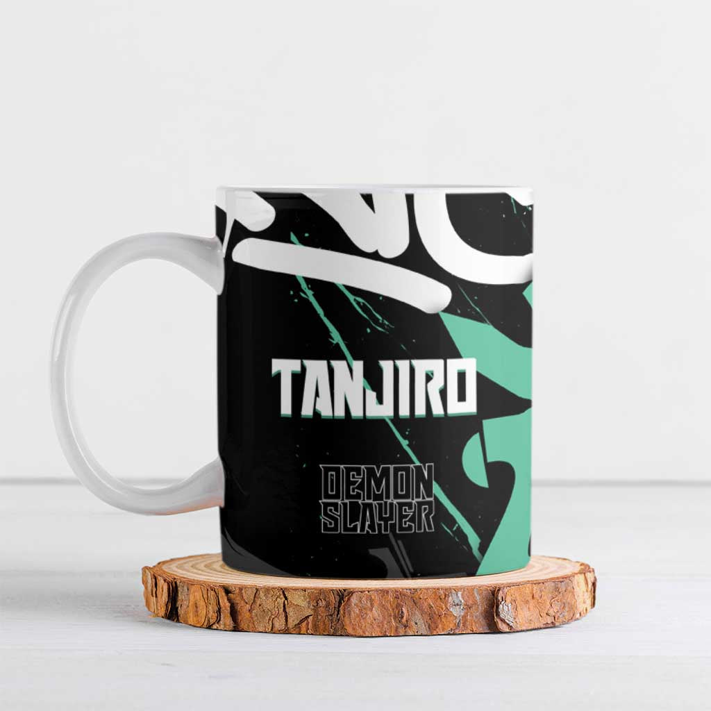 Kamado Tanjiro Demon Slayer Ceramic Mug Black Graffiti Anime Graphic